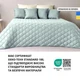 Покривало IDEIA 86971 210х240 см Мікрофібра Ніжний м’ятний, нейтральний сірий - зображення 8