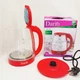 Електрочайник Dario DR1802 Red 1.8л, 1800 Вт, скло/пластик - зображення 3