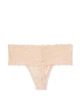 Комплект белья Victoria's Secret PINK лиф Push-up и кружевные трусики тонг 1161304269 (Бежевый 32B/S) - изображение 7