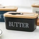 Масленка керамическая для масла с крышкой и ножом "Butter", 500 мл, Черный - изображение 7