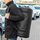 Спортивная сумка-рюкзак Tayfun Black из экокожи на 37 л, дорожная сумка-трансформер с отделением для обуви, 58х27х27 см - изображение 6