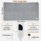 Электрогрелка TK-HP3317 для тела 43 × 84 см, 120 Вт, серая, UK plug + переходник - изображение 2
