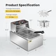 Фритюрница VIVOHOME 2500W 10.6 QT съемная корзина, нержавеющая сталь - изображение 4