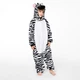Пижама детская Кигуруми Для Детей И Подростков Зебра черно белая Kigurumi 110 (100-110) (369165) - изображение 1