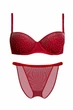 Комплект белья: бюстгальтер с уплотнённой чашкой и трусики слип Victoria's Secret 75A/S Красный (152961) - изображение 1