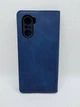 Чехол книжка Leather Premium для Xiaomi Poco F3 с защитой камеры Синий - изображение 3