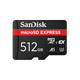 Карта пам'яті SanDisk 512GB microSDXC class 10 UHS-I U3 A1 Express (SDSQXFN-512G-GN4NN) 333387 - изображение 1