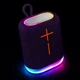 Портативная Bluetooth колонка LOSSO G1 с RGB-подсветкой, TWS, USB, TF, AUX, Bluetooth 5.4, аккумулятор 1800 мАч, фиолетовая - изображение 10