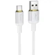 Кабель зарядки Hoco X128 USB to Type-C 3A 1 м з підтримкою швидкої зарядки та передачі даних Білий - зображення 1