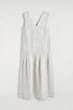 Жіноча міді-сукня COS Sculpted Pleated Linen Midi Dress Light grey 36 (1327614002) - зображення 6