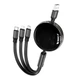 Кабель 3в1 USB A до Lightning / Micro USB / USB C Hoco 2A 1 м X78 Black (6931474791290) - зображення 1
