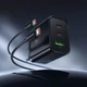 Сетевое зарядное устройство Hoco N75 2x USB-C + USB-A QC3.0 PD 65W + кабель USB-C Black (6942007673846) - изображение 7