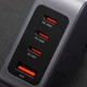 Сетевое зарядное устройство Forcell F-Energy GaN 3 x USB C + USB A QC4.0 PD 5A 100W Grey (5903396231421) - изображение 3