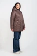Женская демисезонная куртка большого размера UF-Fashion LAR 204 66 коричневый - изображение 3