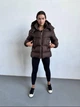 Жіночий зимовий пуховик UF-fashion Tessa-ek 42-44 шоколадний - зображення 1