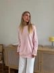 Жіночий бавовняний лонгслів оверсайз із необробленим краєм Flawless Femme, Рожевий One Size Oversize - зображення 10