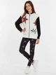 Костюм утепленный для девочки Brums толстовка и леггинсы 203BGEP004-919 белый с черным 170 - изображение 2