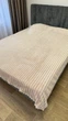 Плед Шарпей в полоску 3,5 см 200×230 см из микрофибры, пудра - изображение 7