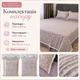 Комплект постельного белья Mency Home Collection из вареного хлопка Евро 200×230 см с кружевом, фиолетовый с цветами - изображение 3