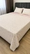 Комплект постельного белья Mency Home Collection из вареного хлопка Евро 200×230 см с кружевом, бело-розовый с цветами - изображение 5