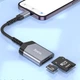 Картридер Hoco UA25 2in1 Lightning Metal gray - зображення 5