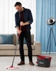 Швабра с ведром Vileda Turbo 2в1 Microfibre набор для уборки с педальным отжимом микрофибра для всех типов твердых полов ламината плитки паркета 1 комплект (4023103194113) - изображение 6