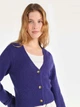 Кардиган вязаный женский Colin's CL1065260PRP XS Purple (8683197802125) - изображение 4