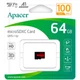 Карта памяти microSD 64Gb Apacer Class 10 UHS-I U1 V10 A1 (AP64GMCSX10UB-RA) - изображение 2