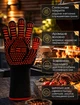 Термостійкі рукавички Newpop до 800°C для гриля, BBQ, духовки та каміна, арамідні, EN407, Red, L/XL/XXL - зображення 3