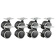 Набор мебельных колёс Parkside HG13445 с тормозами 40 мм 8 шт Black-Grey (3_08575) - изображение 1
