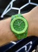 Наручные часы в стиле Audemars Piguet Swatch Royal Pop механика Зеленые - изображение 6