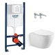 Інсталяція для унітаза Grohe Rapid SL E + унітаз Imprese Svetly 373x520 мм білий з сидінням (c06805203+388400WG) - изображение 1