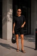 Комплект летний женский Intruder Jully/Джули базовая футболка и велосипедки для тренировок и прогулок черный/S - изображение 3