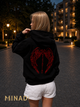 Худі "Крила" з червоною вишивкою Незалежність на спині, чорне, M - изображение 3