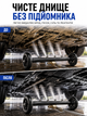 Мийка днища авто насадка високого тиску 2в1 для миття бруківки 4000 PSI підключення 1/4 4 форсунки з колесами для очищення автомобіля ходової арок підвіски ( В комплекті перехідник на Karcher ) колір чорний - зображення 2