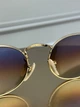 Солнцезащитные очки Ray-Ban RB3547 N золото, коричневая градиентная линза, круглые, двойная перемычка, унисекс, - изображение 8
