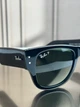 Сонцезахисні окуляри Ray-Ban Mega Wayfarer RB0840S чорні, зелена лінза G15, поляризовані, унісекс, - зображення 3