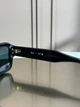 Солнцезащитные очки Ray-Ban RB4454 черные, серо-голубая линза, прямоугольные массивные, унисекс, - изображение 6