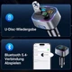FM трансмітер SYNCWIRE Bluetooth 5.3, авто зарядка 48W (PD 36W+12W), USB, LED - зображення 6
