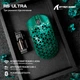 Ігрова миша ATTACK SHARK R5 ULTRA Green Carbon Fiber бездротова трирежимна 2.4G/Bluetooth/USB-C, 8000Hz, PAW3950MAX, 42000 DPI, Nordic 52840, 39 г ультралегка, зелена - зображення 5
