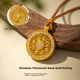 Колье женское Qlady Eight Treasures Compass Sand Gold длинное с кулоном зодиака, легкое - изображение 5