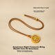 Колье женское Qlady Eight Treasures Compass Sand Gold длинное с кулоном зодиака, легкое - изображение 7