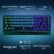 Беспроводная клавиатура Razer BlackWidow V3 Mini Spectre, механическая игровая клавиатура, 68 клавиш, беспроводная Bluetooth-клавиатура, RGB-подсветка, желтые переключатели. - изображение 5
