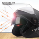 Шолом YEMA 639S для електроскутера зимовий з подвійним візором, матово-чорний, сертифікат 3C - зображення 8