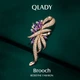 Брошь Qlady в виде цветка, высококачественная женская брошь для купальника, предотвращающая обнажение, аксессуар для пряжки шарфа, подарок на День матери или день рождения. - изображение 4