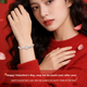 Серебряный браслет Sino Gem Ocean Heart с двойным слоем камня, роскошный подарок для женщин на годовщину свадьбы (2026), новый подарок на день рождения для девушки. - изображение 8