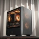 Корпус для настольного компьютера Aigo Yufeng JV19 черного цвета, формат Mini MATX (сетчатая вентиляция/боковая панель из закаленного стекла/система водяного охлаждения 240 мм) - изображение 1