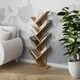Полиця для книг VAYS M-79 у формі дерева, підлоговий книжковий стелаж, ЛДСП, 40×20×118 см — для дому та офісу - зображення 3
