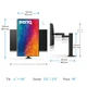 TFT 27" BenQ PD2706UA, 4K UHD, IPS, 99% sRGB, HDR10, HDMI, DP, USB-C, USB-hub, HAS, колонки (9H.LLKLB.QEE) - зображення 9