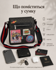 Сумка Gucci x Supreme Soft GG Messenger темно-серая мужская - мессенджер через плечо с принтом GG, патчами и ремешком, 25х22х6 см - изображение 3
